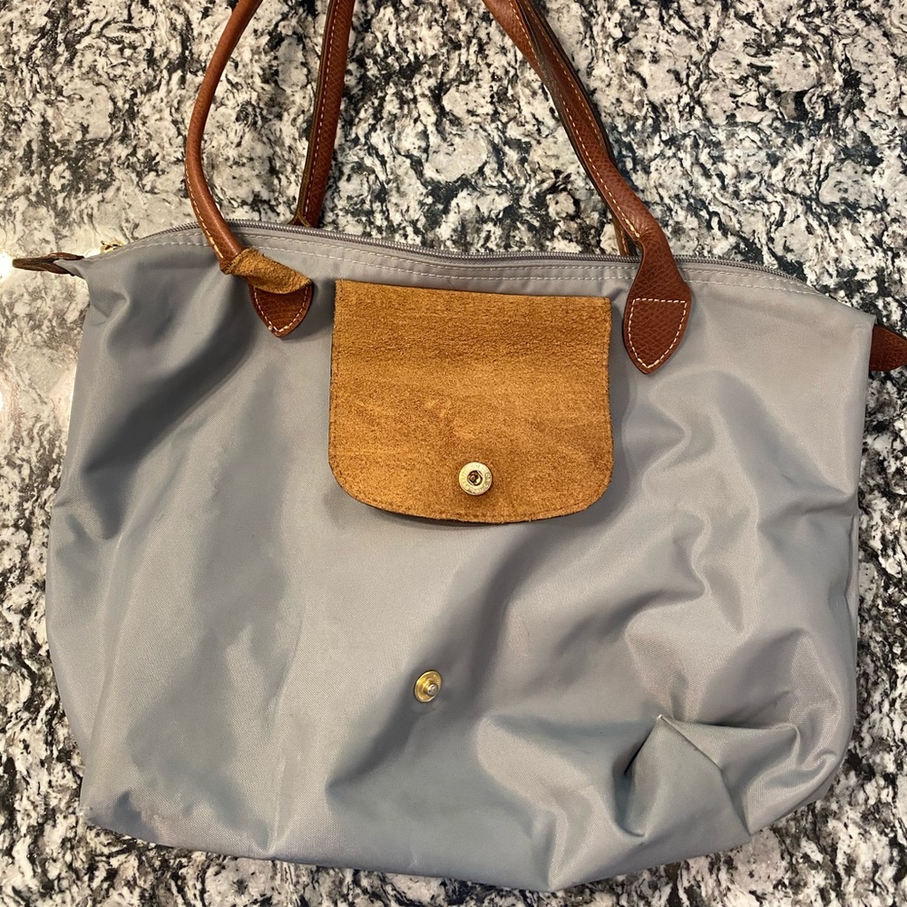 Small Grey Longchamp Purse